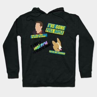 Brooklyn 99 Multi Mini Stickers Hoodie